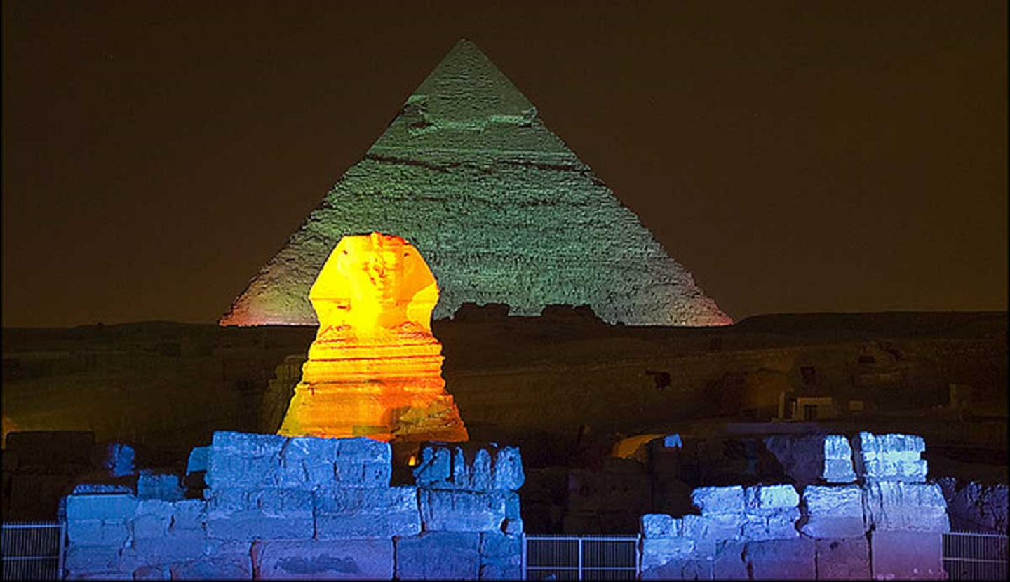 Sound and light show at Giza Pyramids