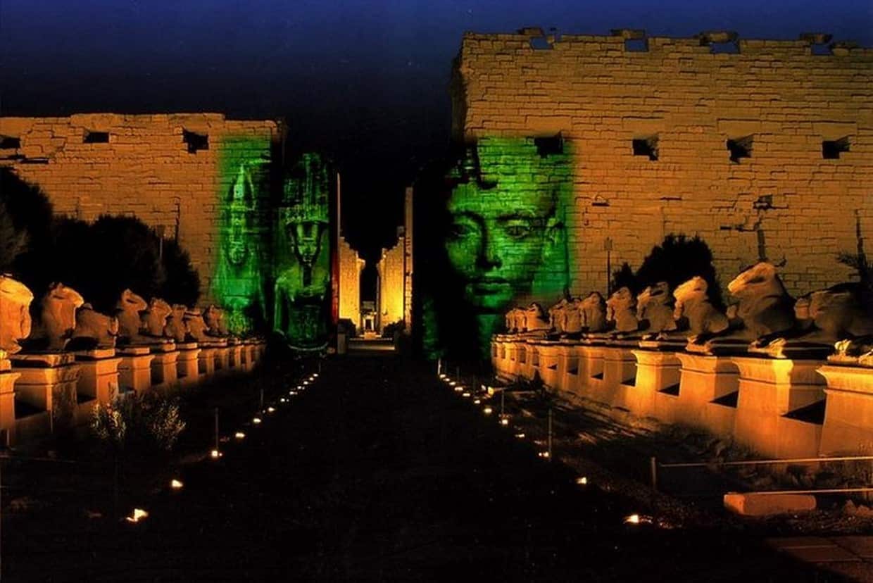 Sound and light show at Karnak Temples